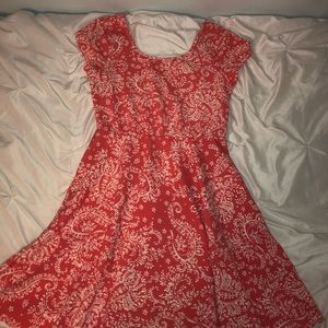 Coral patterned dress